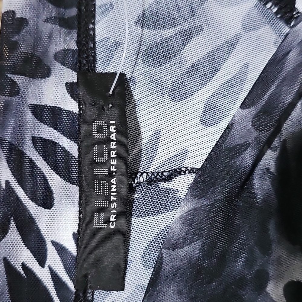 Fisico Cristina Ferrari Pants Tie Dye Mesh Fold Over Wide Leg Flare Large - Picture 5 of 7